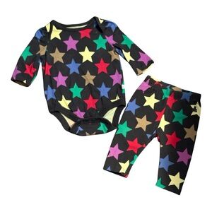 GAP For Baby Brannons Favorites Organically Grown Cotton 2Pc Star Outfit NEW!